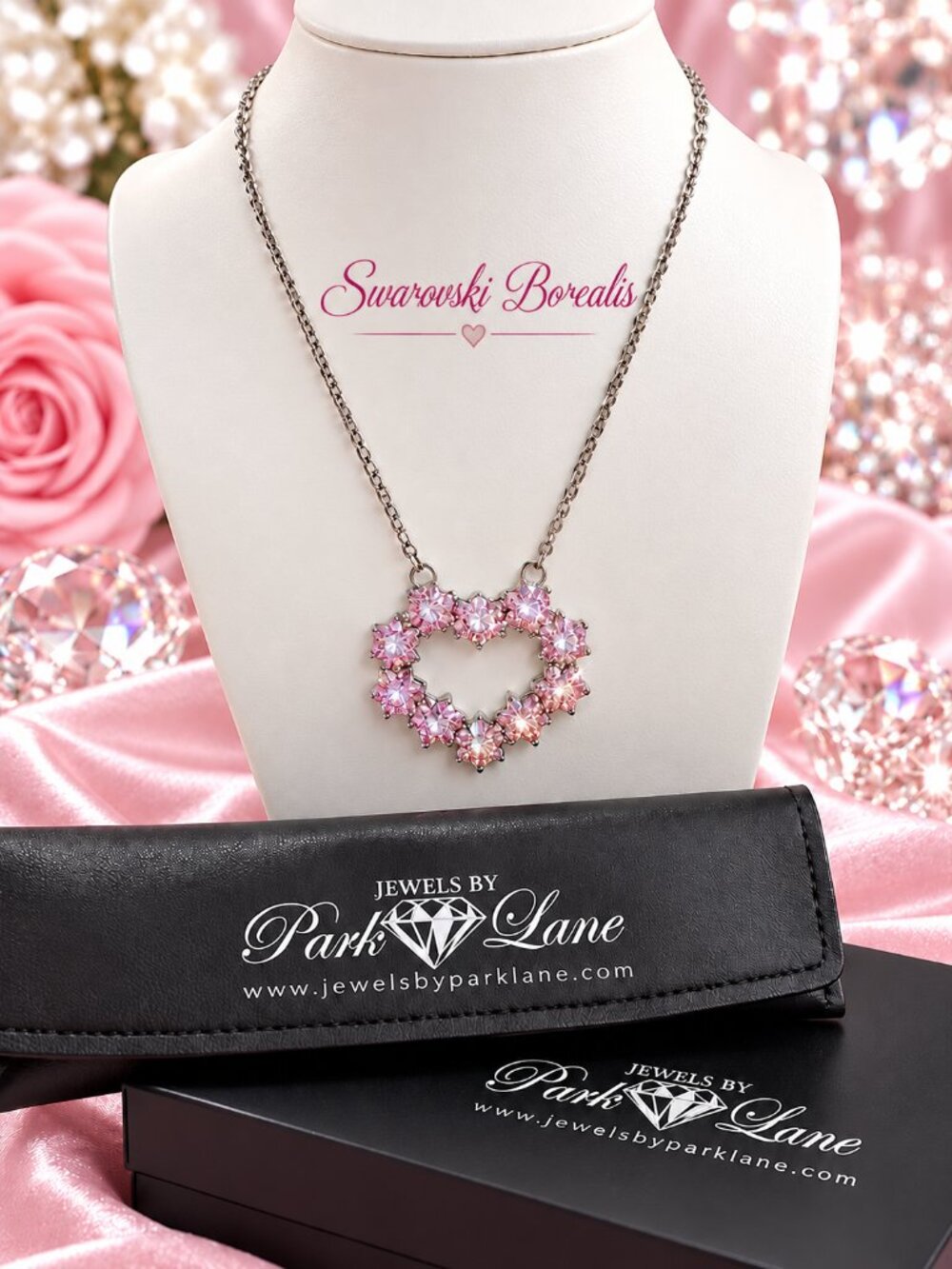 Park Lane Very Rare Mesmerize Pink Swarovski Borealis Necklace